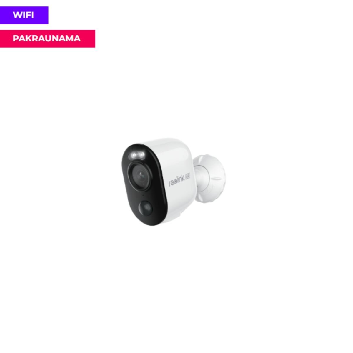 Reolink Argus 3 ULTRA WiFi vaizdo kamera su kraunama baterija, tinkama naudojimui lauke, belaidė