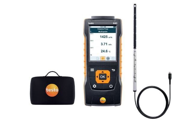 Testo 440 anemometro komplektas