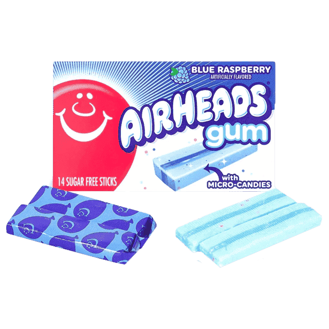 Kamtomoji guma AIRHEADS Blue Raspberry