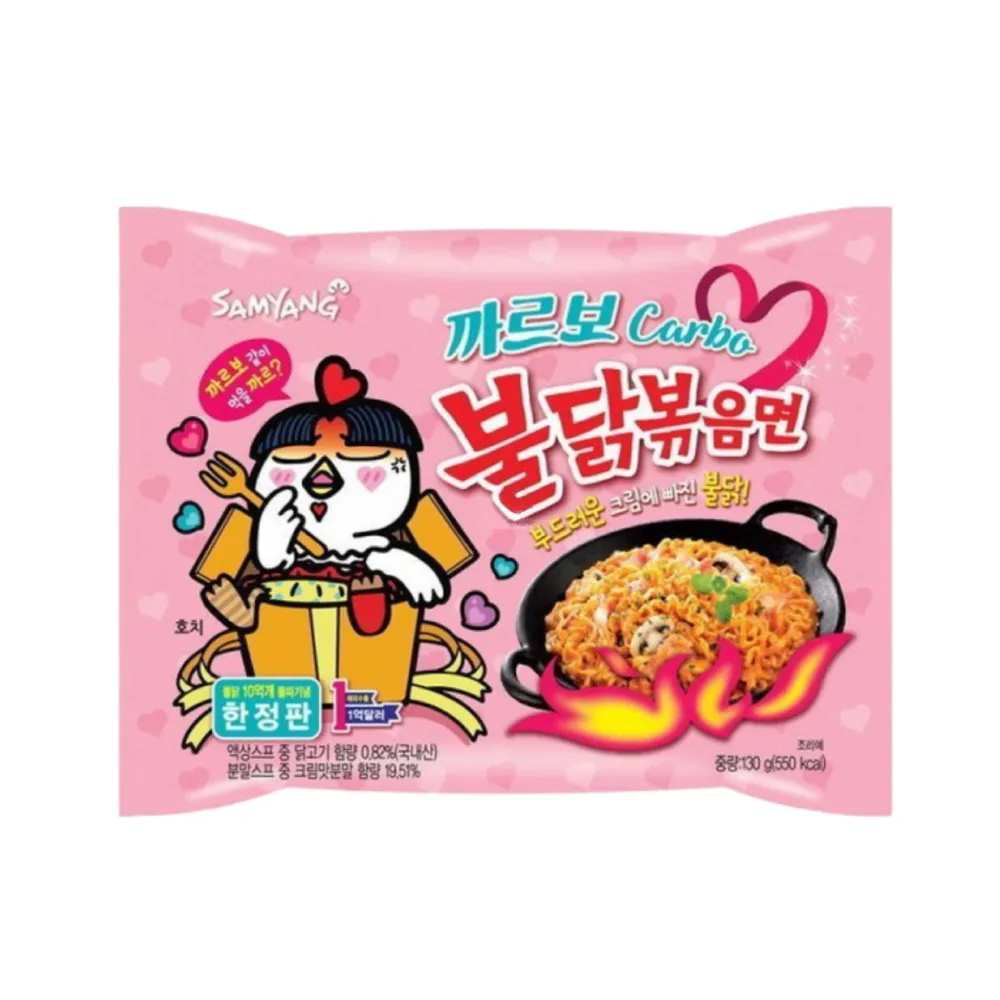 Aštrūs ramen makaronai SAMYANG (Carbonara sk.)