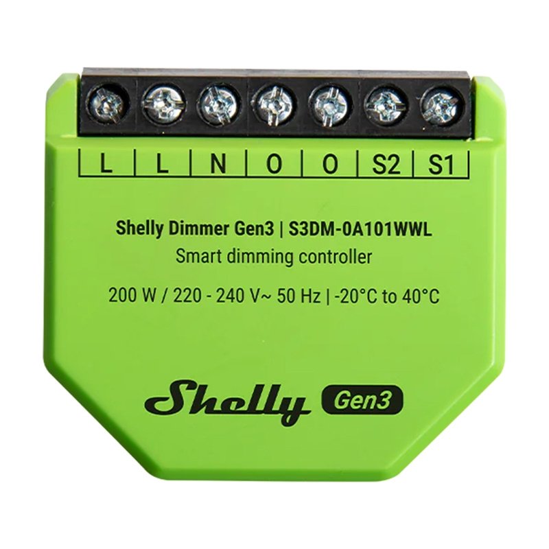 Shelly Dimmer Gen3 WiFi šviesos valdiklis