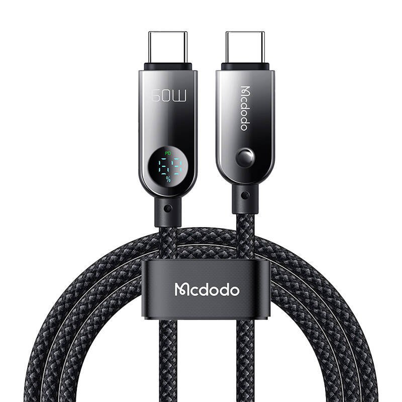 Mcdodo CA-4780 USB-C į USB-C 60W duomenų perdavimo kabelis 1,2 m (juodas)
