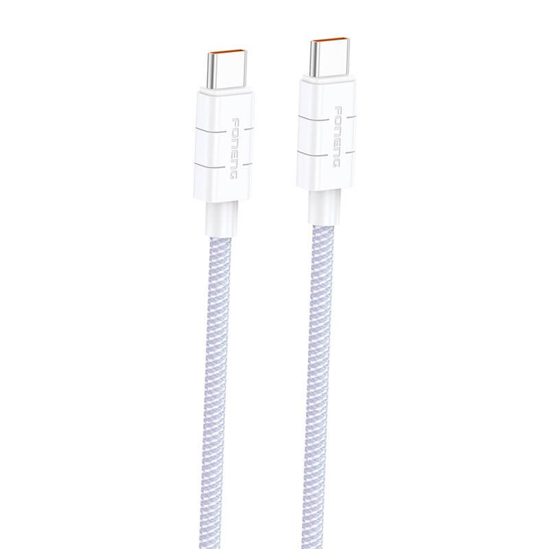 Foneng XS02 60W 1,2 m ilgio USB-C ir USB-C kabelis (violetinės spalvos)