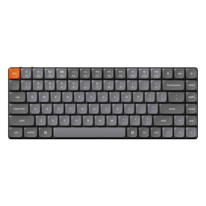 Keychron K3 Max RGB belaidė žemo profilio mechaninė klaviatūra, raudonas jungiklis (juoda) [K3M-H1]