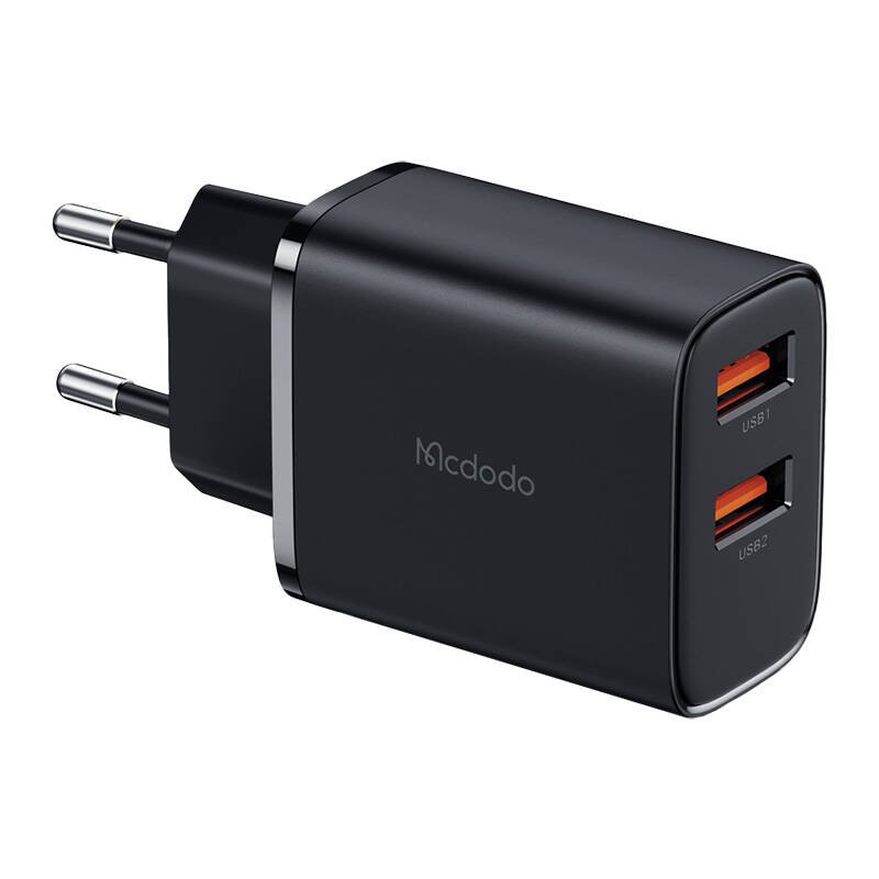 Mcdodo CH-5070 USB-A2 tinklo įkroviklis, 12W (juodas)