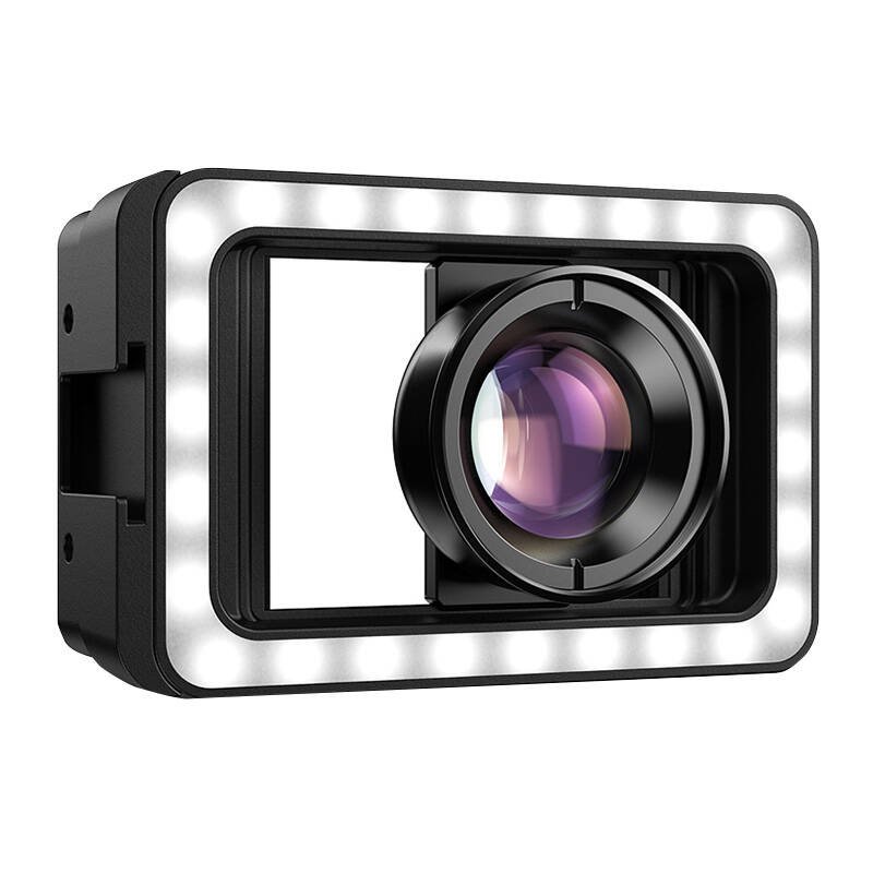 Mobilus objektyvas APEXEL APL-HB100FL23 100mm makro su LED (juodas)
