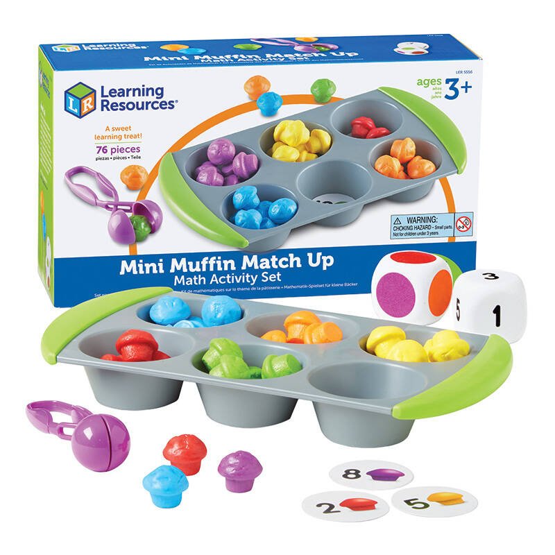 Mini Muffin Match Up matematikos užduočių rinkinys Learning Resources LER 5556