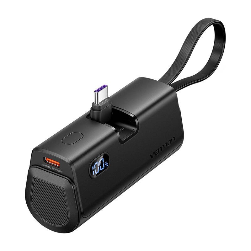 Powerbank Vention LED ekranas 4800mAh 22,5W FHQB0 (juodas)