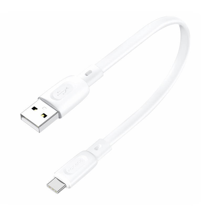 USB-A - USB-C kabelis Foneng X107 3A, 0,25 m (baltas)