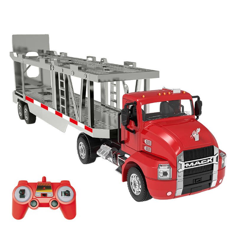 Nuotoliniu būdu valdomas sunkvežimis 1:26 Double Eagle (raudonas) (automobilių pervežėjas) E583-003