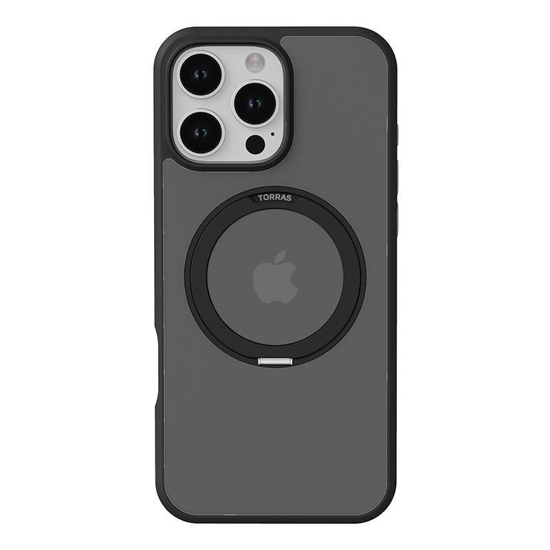 Torras Ostand dėklas iPhone 16 Pro (juodas)