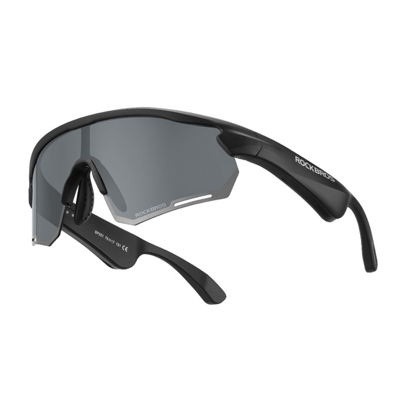 Rockbros SP251 poliarizuoti „Bluetooth“ akiniai (tamsūs)