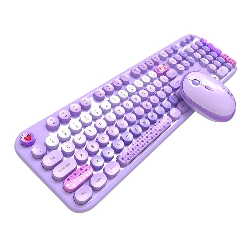 MOFII Lovely 2.4G belaidė klaviatūra + pelės rinkinys (purpurinė)