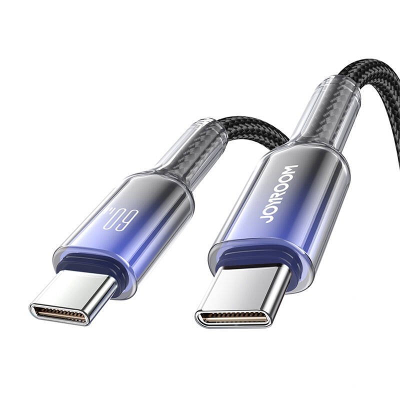 Joyroom S-A42 60W USB-C kabelis 1,2 m juodas