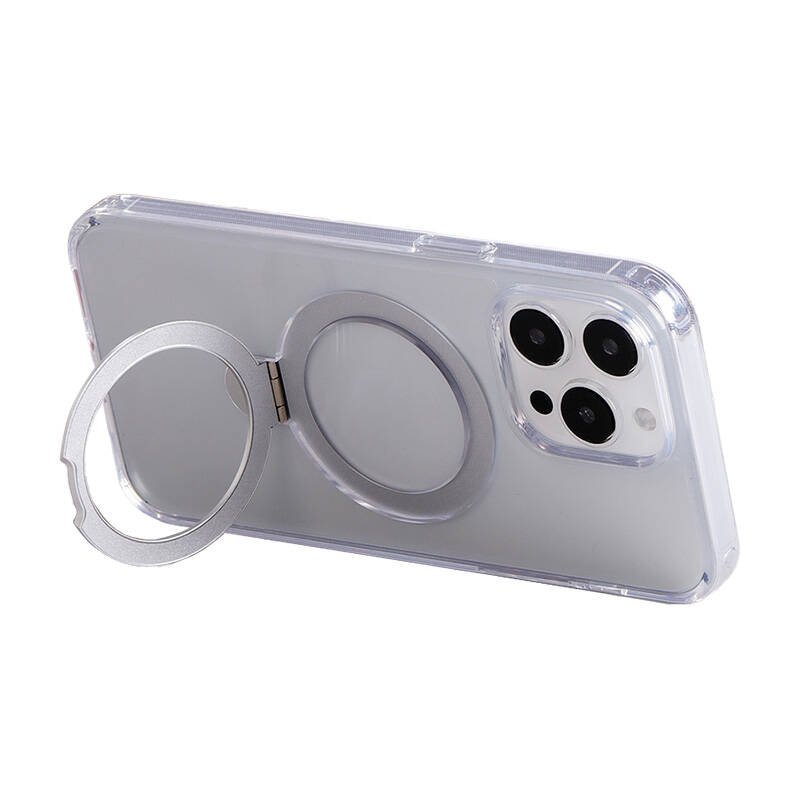 Magnetinis apsauginis telefono dėklas su laikikliu Joyroom JR-BP004 iPhone 15 Pro (skaidrus)