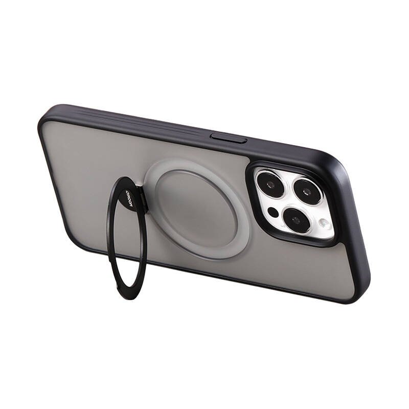 Magnetinis apsauginis telefono dėklas su laikikliu Joyroom JR-BP004 iPhone 15 Pro (juodas)