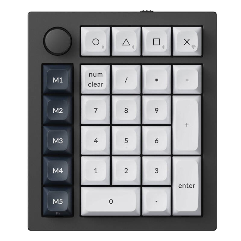 Keychron Q0 Max RGB belaidė skaitmeninė klaviatūra, raudonas jungiklis (juoda) [Q0M-M1]