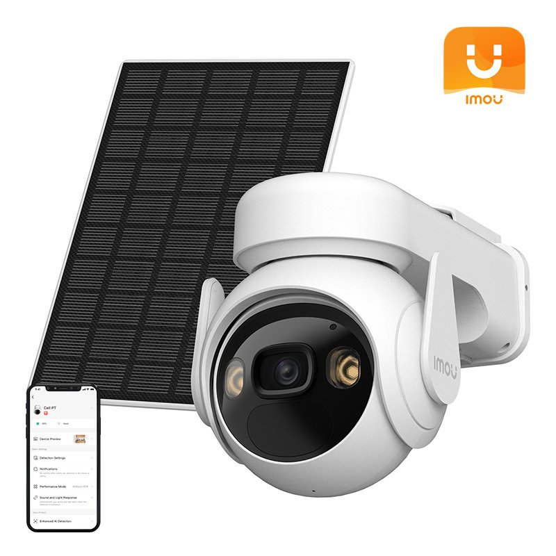 Sukantis lauko WiFi kamera su saulės panele IMOU Cell PT kit lite (C tipas)
