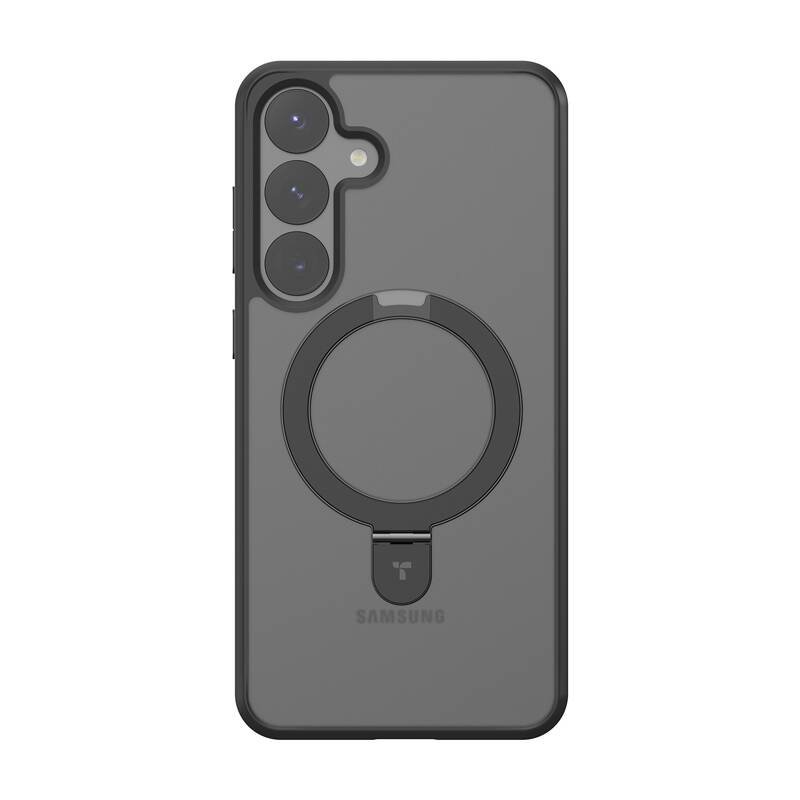 Torras Ostand serijos telefono dėklas, skirtas Samsung S25 (juodas)