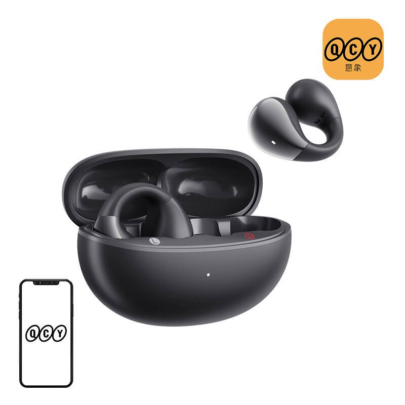 Ausinės QCY Crossky Clip T33 (juodos spalvos)