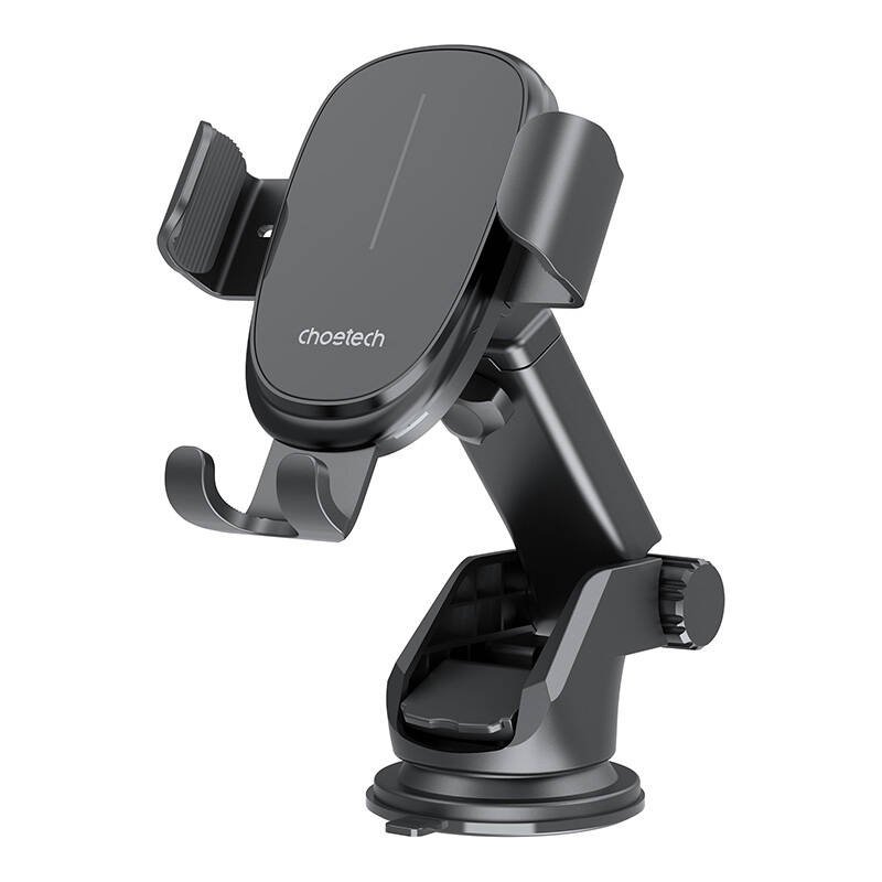 Gravitacinis automobilio laikiklis su įkrovikliu Choetech T203-F, 15W (juodas)