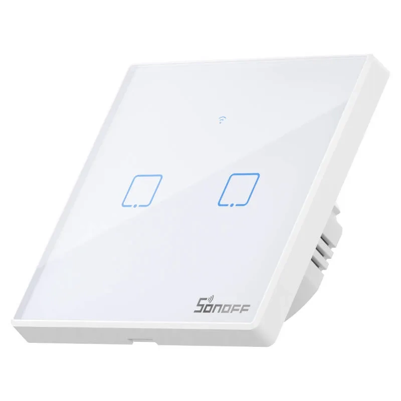 Sonoff išmanusis WiFi + RF433 jungiklis T2 EU TX (2 kanalų) atnaujintas
