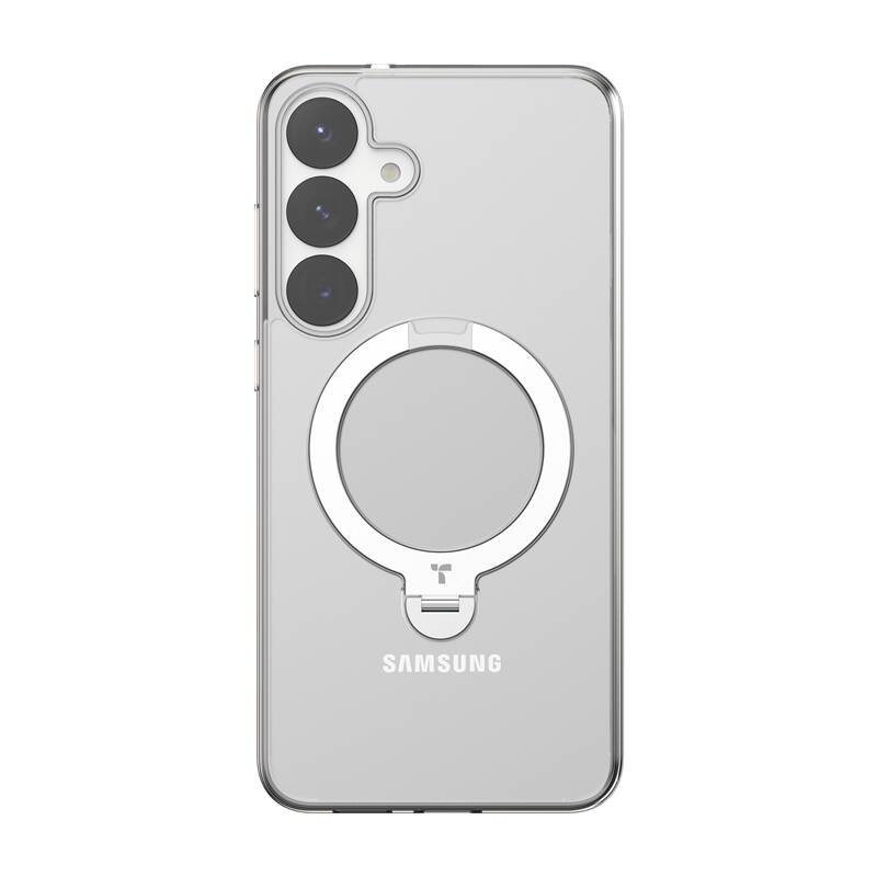 Torras Ostand Spin Series telefono dėklas, skirtas Samsung S25+ (skaidrus)