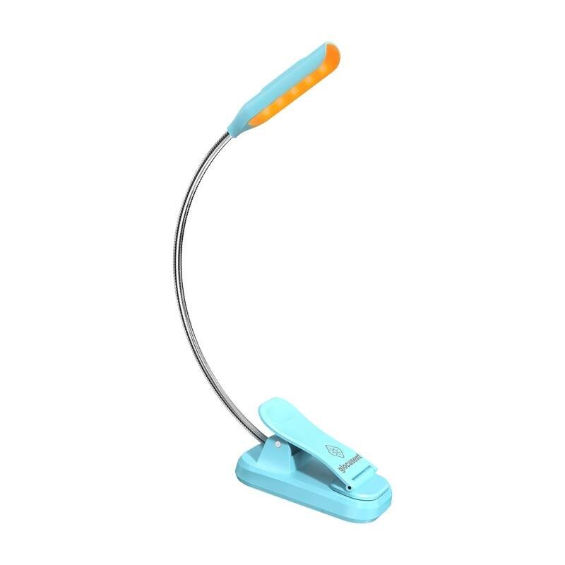 Belaidė lemputė Glocusent mini GLCSNTBL103B klipuojama knygos lemputė, USB-C mėlyna