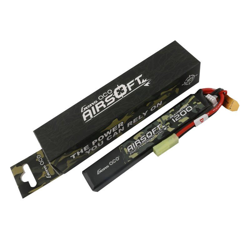 LiPo baterija GENS ACE AIRSOFT GUN 1200mAh 7.4V 2S1P 25C