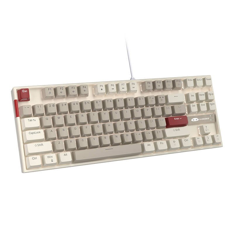 Laidinė klaviatūra MageGee MK-STAR (retro balta-pilka)