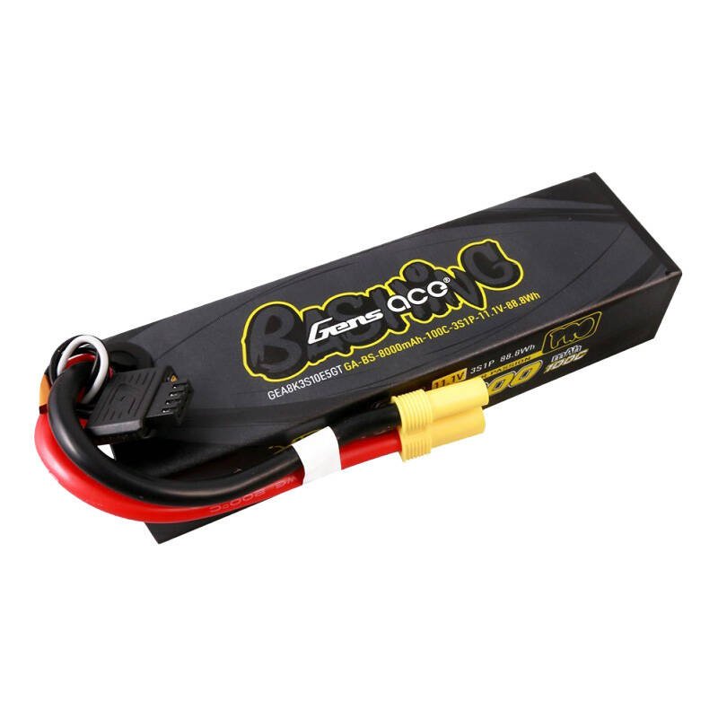 Gens ace G-Tech 8000mAh 11,1V 100C 3S1P Lipo baterijos paketas su EC5 – Bashing serija