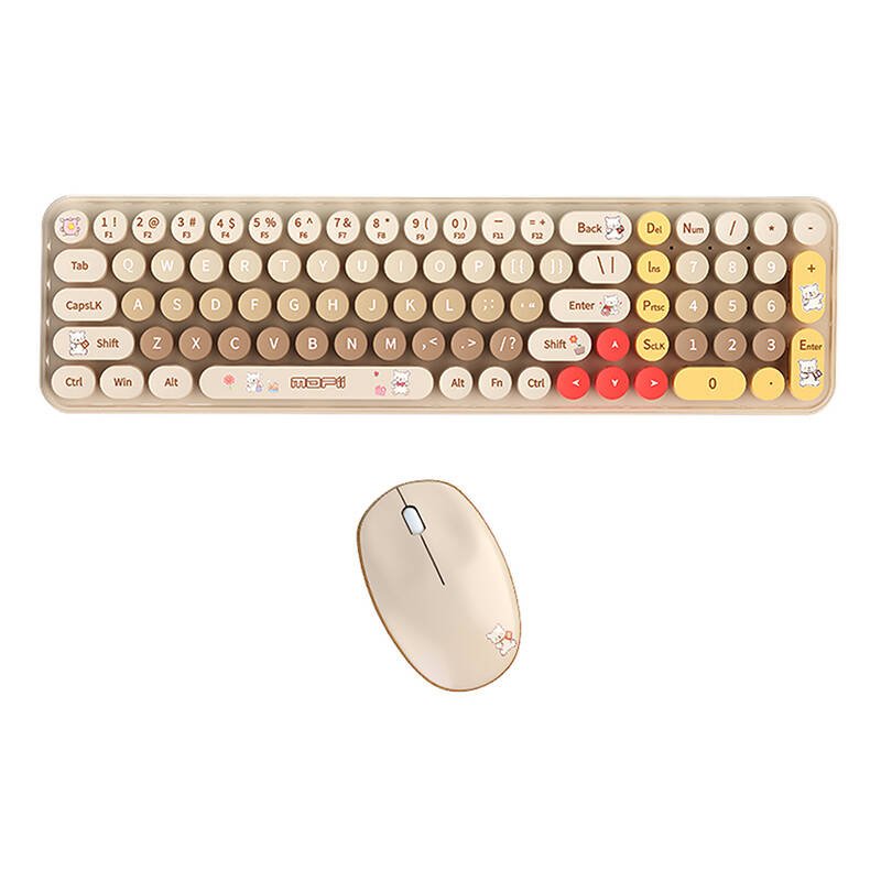MOFII belaidė klaviatūra+pelė 2.4G Baby Bear beige