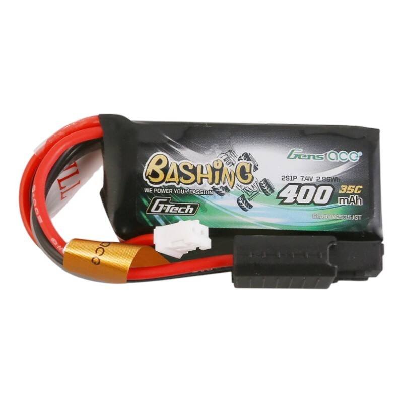 Gens ace G-Tech 400mAh 7.4V 2S1P 35C LiPo baterija su JST-PHR jungtimi – Bashing serija