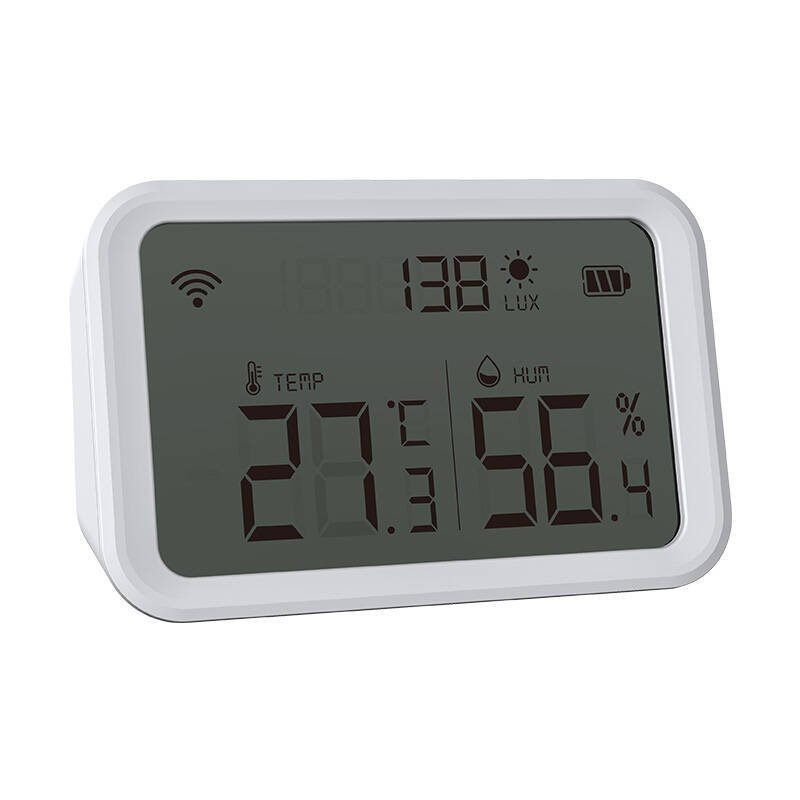 NEO NAS-TH02W temperatūros ir drėgmės jutiklis su ekranu, WiFi TUYA
