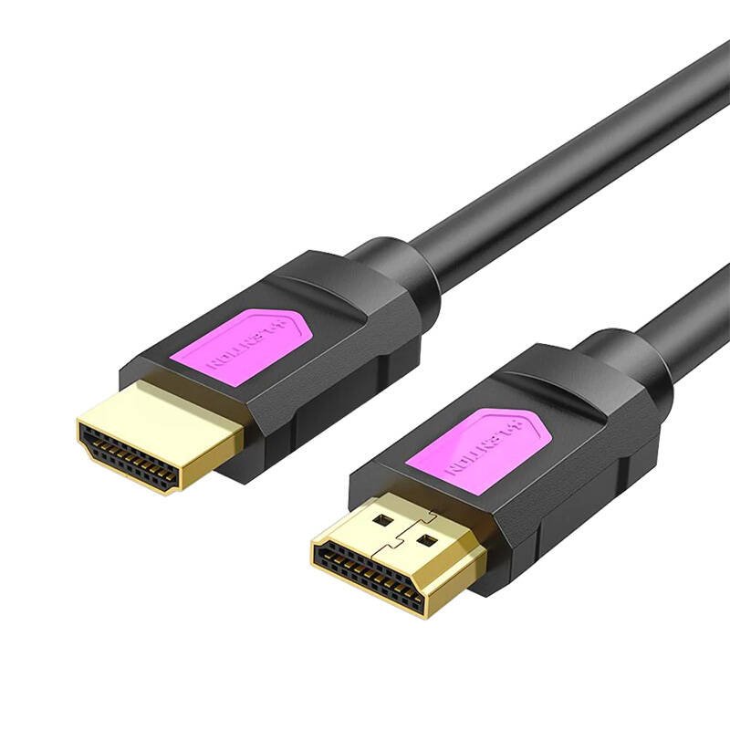 Lention VC-HH20 HDMI 4K High-Speed į HDMI 2.0 kabelis, 18Gbps, PVC, 1m (juodas)