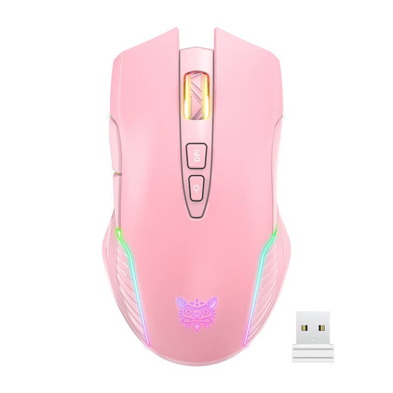 ONIKUMA CW905 Rožinis belaidis žaidimų pelė 2.4G