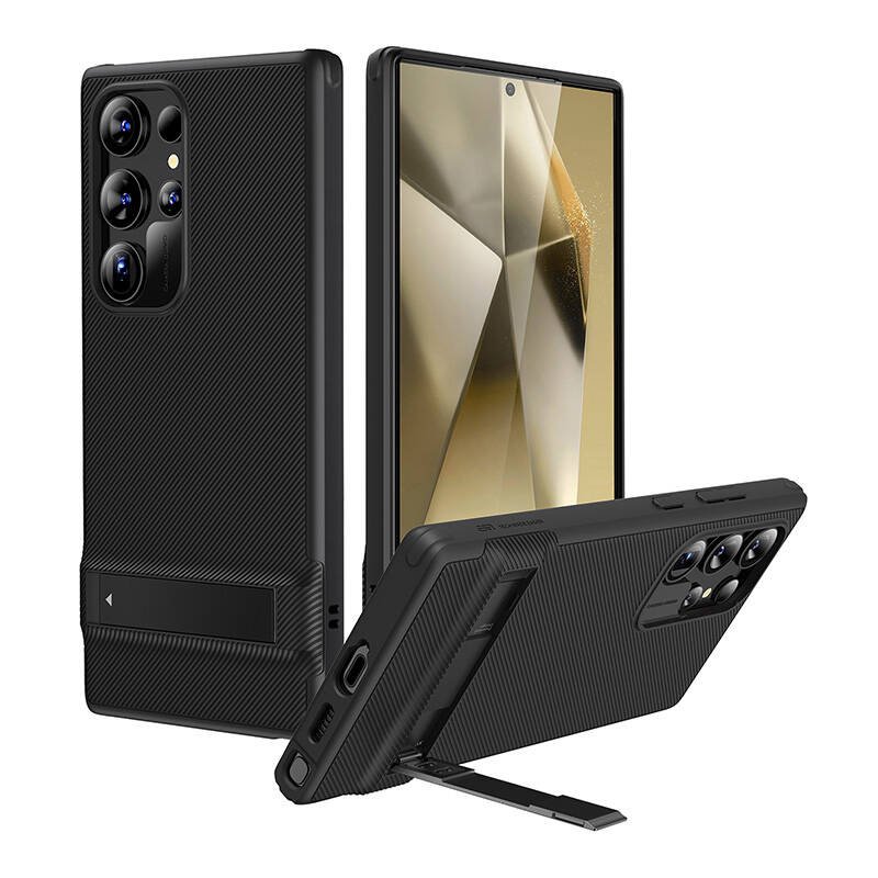 ESR Boost dėklas su stovu, skirtas Samsung Galaxy S24 Ultra (juodas)
