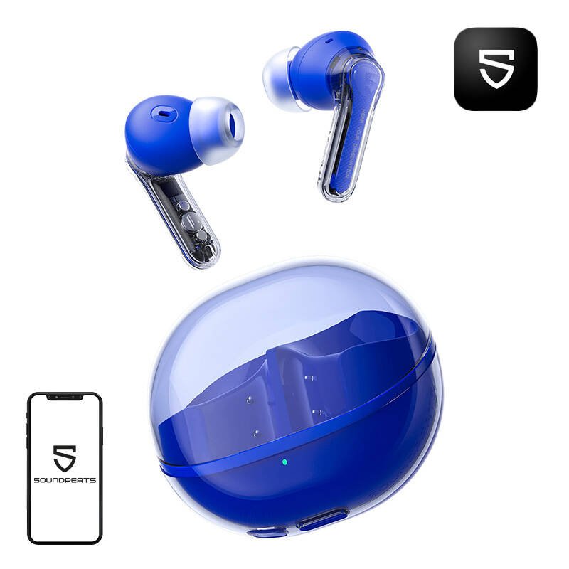 Ausinės TWS Soundpeats Clear (mėlynos)