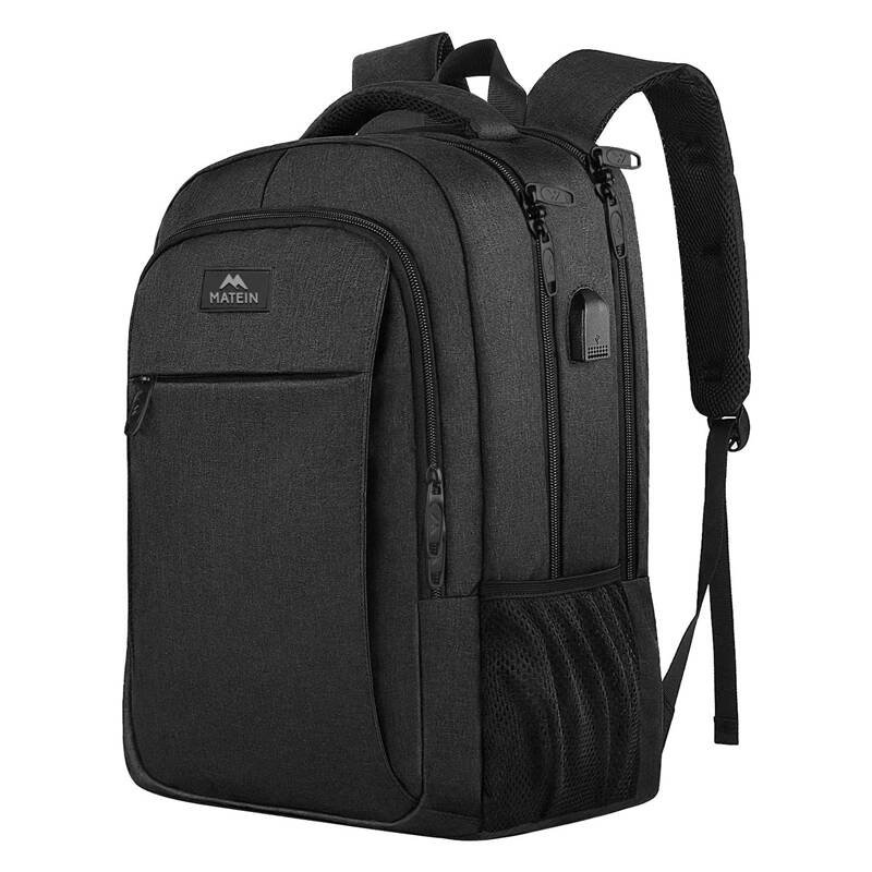 Matein 1007 Juodas USB 15,6’’ nešiojamojo kompiuterio kelioninis kuprinė