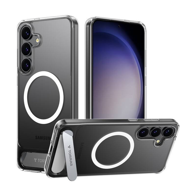 Torras Pstand Series telefono dėklas Samsung S25 (skaidrus)