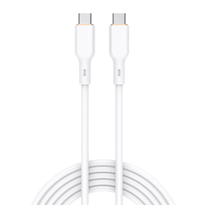 USB-C į USB-C kabelis Aukey CB-SCC102, 100W, 1,8m (balta)