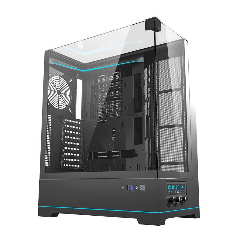 Kompiuterio korpusas Darkflash DY450L be ventiliatorių (juodas)
