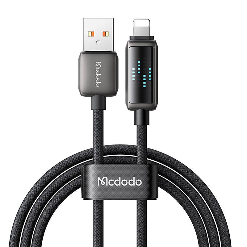 Mcdodo CA-5250 USB-A į Lightning laidas, LED ekranas, 1,2 m