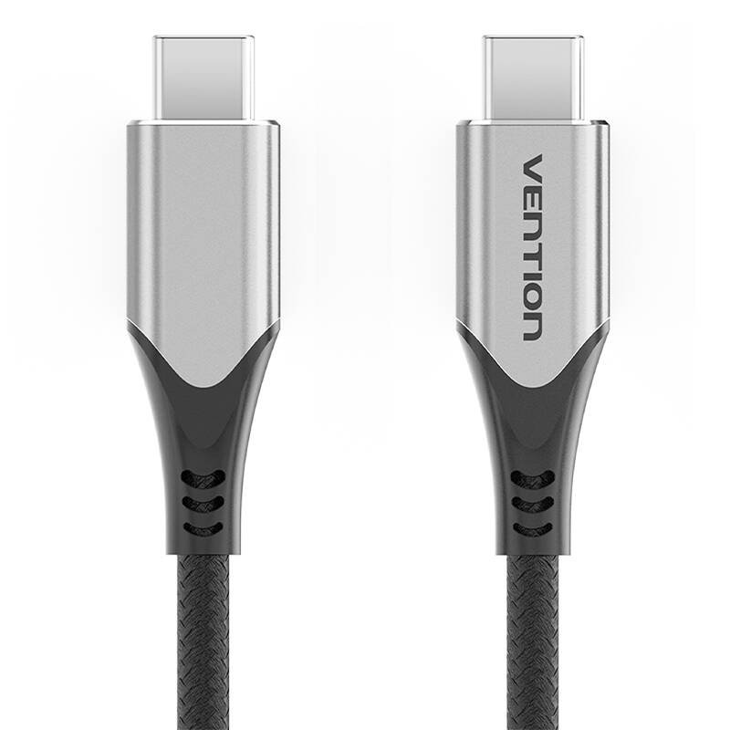 USB-C į USB-C 60 W kabelis Vention TAAHD 0,5 m (pilkas)