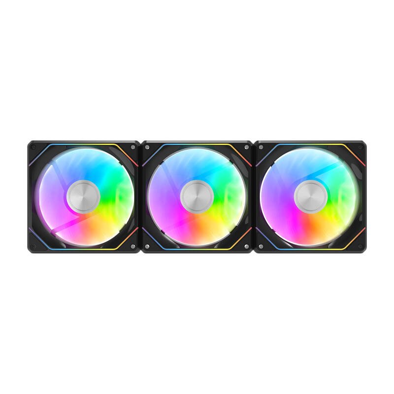 Darkflash Gauss G24 3 viename kompiuterio ventiliatorių rinkinys (juodas)