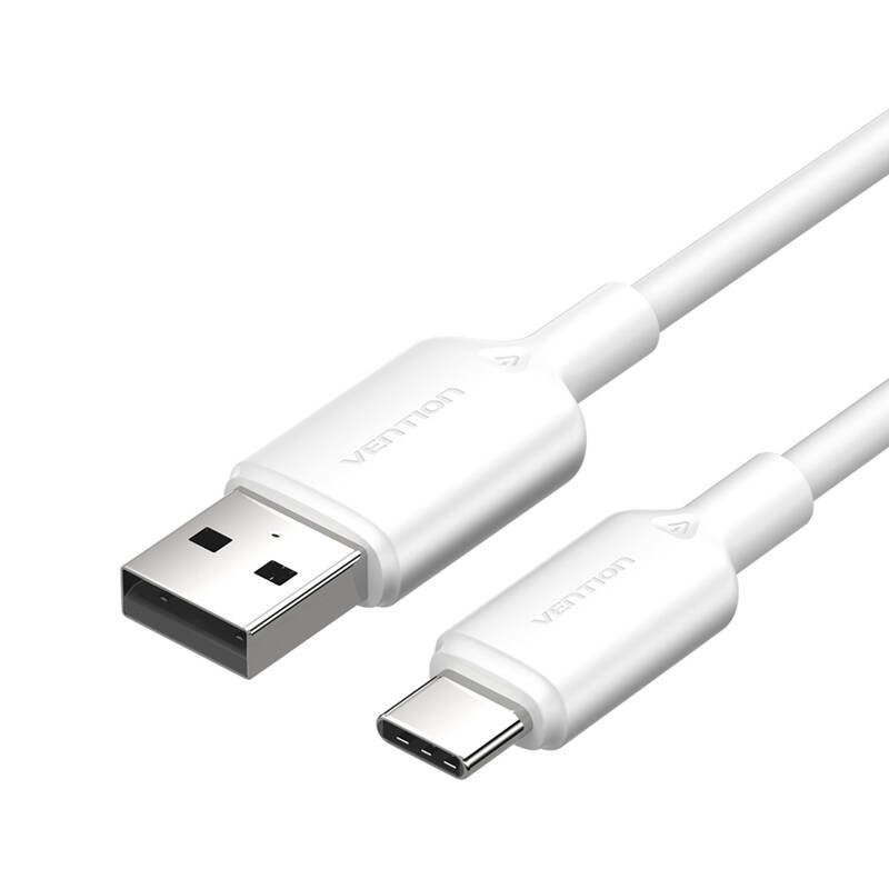 USB 2.0 A į USB-C 3A kabelis Vention CTQWH 2M (baltas)