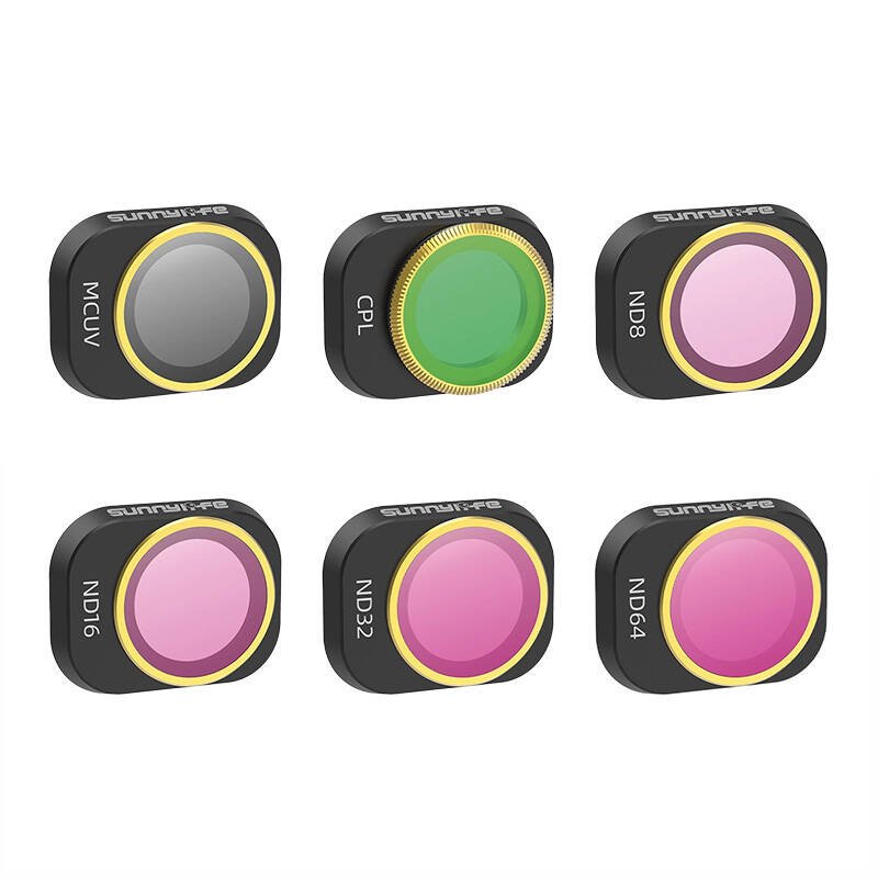 6 objektyvo filtrai MCUV, CPL, ND8/16/32/64 Sunnylife, skirti DJI MINI 4 PRO