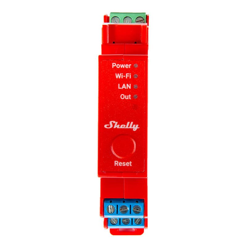 Shelly Pro 1PM DIN bėgelio jungiklis su energijos matavimu, 1 kanalas, WiFi/LAN