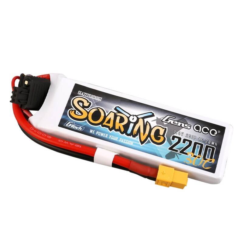 Baterija Gens Ace G-Tech Soaring 2200 mAh 7,4 V 30C 2S1P XT60