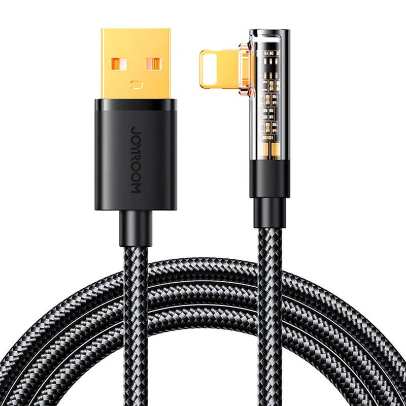 Kampinis USB-A / Lightning / 1,2 m kabelis Joyroom S-UL012A6 (juodas)